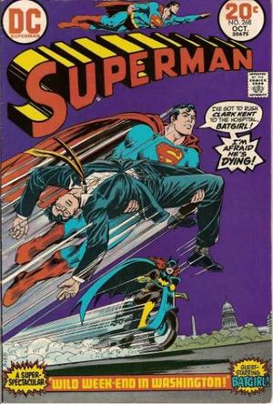 Batman a lo loco con Superman salvando gente.